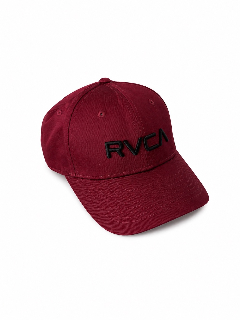 RVCA Men’s SnapBack Hat Maroon Adjustable Cap Surf Skate Outdoor Minimalist